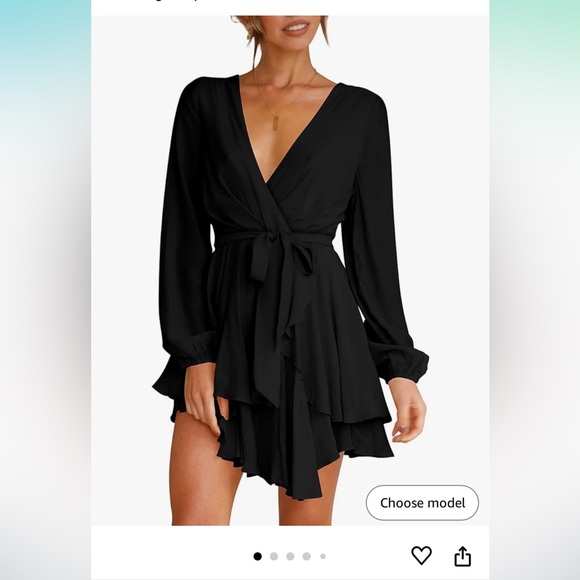 Amazon Dresses & Skirts - V neck long sleeve dress